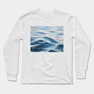 Chaotic Neutral - Blue Lake Wave Water Painting Long Sleeve T-Shirt